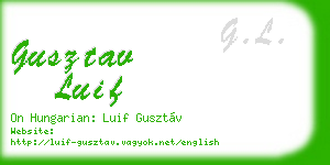 gusztav luif business card