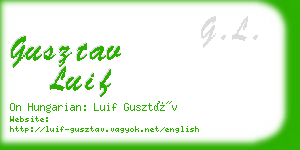 gusztav luif business card